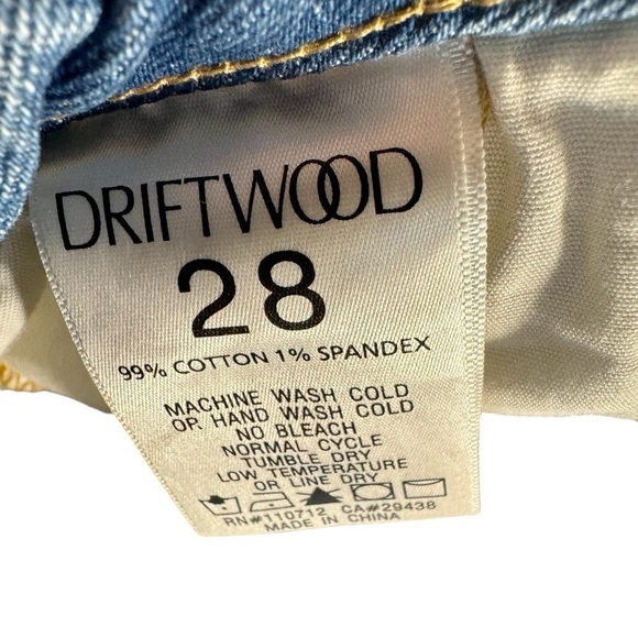 Driftwood Collette Embroidered Boho Hippie Gypsy Denim Jeans Womens Size 28 - Picture 7 of 7